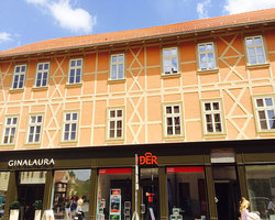 Quedlinburg Steinbrücke - gereinigte Fachwerkfassade